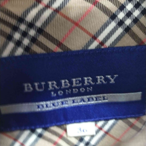 バーバリーブルーレーベル BURBERRY BLUE LABEL クロップド ショートシャツ レディース 36