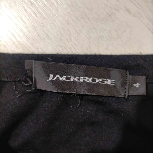 ジャックローズ JACKROSE ボックスプリント サイドジップ クールネックTシャツ メンズ JPN:4