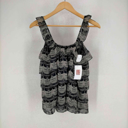 アンディウォー ホル バイ ヒステリックグラマー andy warhol by HYSTERIC GLAMOUR 総柄シルクフリルブラウス レディース FREE