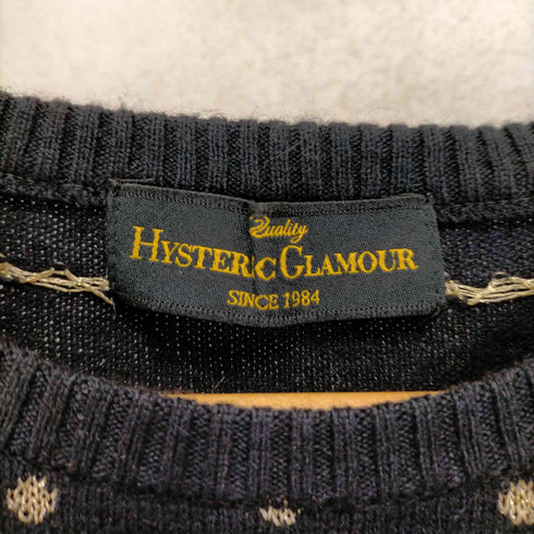 ヒステリックグラマー HYSTERIC GLAMOUR 総柄 アンゴラ混ニット レディース FREE