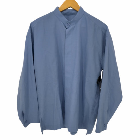 イッセイミヤケ im ISSEY MIYAKE 22SS リネン混 比翼ノーカラー L/S シャツ メンズ JPN:2