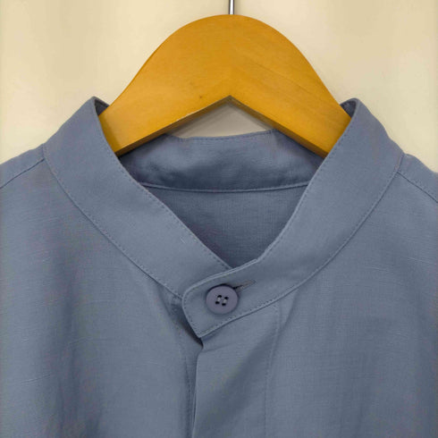 イッセイミヤケ im ISSEY MIYAKE 22SS リネン混 比翼ノーカラー L/S シャツ メンズ JPN:2