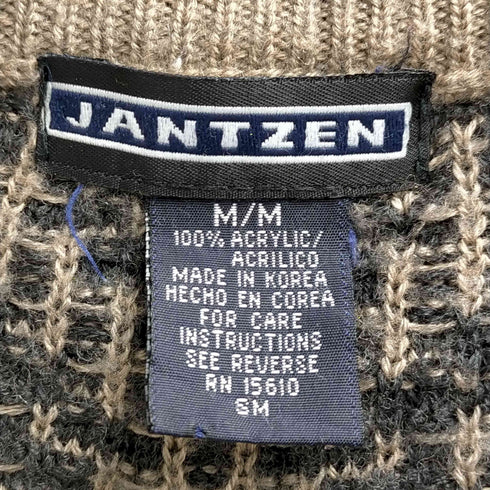 ジャンセン jantzen 韓国製 アクリル 総柄クルーネックニット メンズ JPN:M