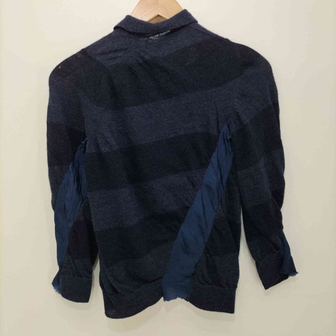 サカイ Sacai 2005AW 初期 キュプラ切替ボーダーニットポロ レディース 2