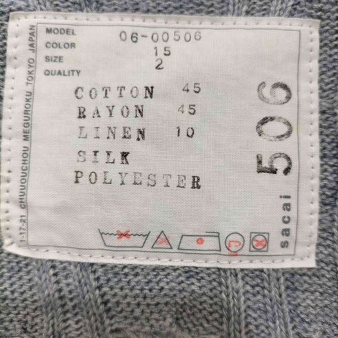 サカイ Sacai 2006 初期 袖フリル レーヨンコットンカーディガン レディース 2