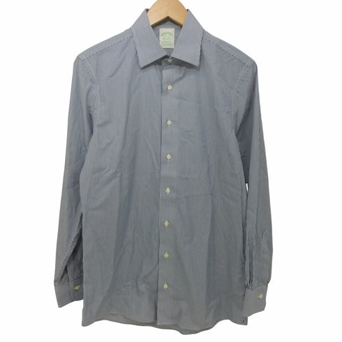 ブルックスブラザーズ BROOKS BROTHERS MILANO FIT SUPIMA COTTON ワイドカラーストライプドレスシャツ メンズ 14 1/2-31
