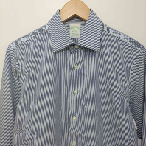 ブルックスブラザーズ BROOKS BROTHERS MILANO FIT SUPIMA COTTON ワイドカラーストライプドレスシャツ メンズ 14 1/2-31