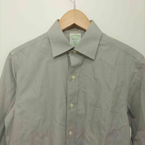 ブルックスブラザーズ BROOKS BROTHERS MILANO FIT SUPIMA COTTON ワイドカラーストライプドレスシャツ メンズ 14 1/2-31