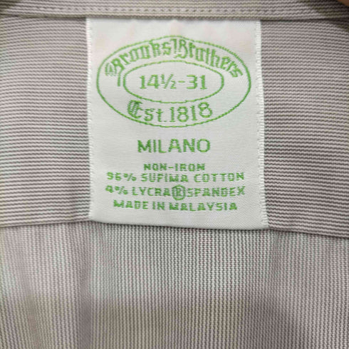 ブルックスブラザーズ BROOKS BROTHERS MILANO FIT SUPIMA COTTON ワイドカラーストライプドレスシャツ メンズ 14 1/2-31