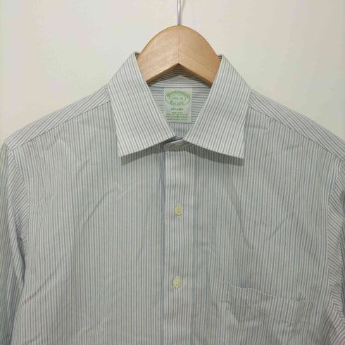 ブルックスブラザーズ BROOKS BROTHERS MILANO FIT SUPIMA COTTON ワイドカラーストライプドレスシャツ メンズ 14 1/2-31