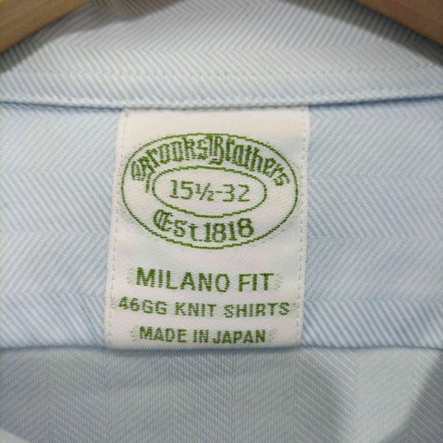 ブルックスブラザーズ BROOKS BROTHERS 日本製 MILANO FIT 46 GG KNIUT SHIRTS ワイドカラードレスシャツ メンズ 15 1/2-32