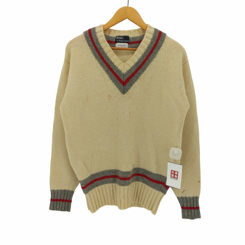ポロバイラルフローレン Polo by RALPH LAUREN 90S ヴァージンウール Vネック セーター チルデン ニット レディース import:L