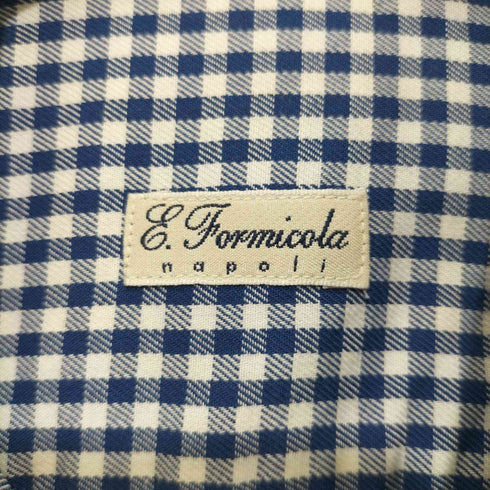 エッリコフォルミコラ ERRICO FORMICOLA 18SS GINGHAM B.D ギンガムチェックBDシャツ メンズ 14 1/2-37