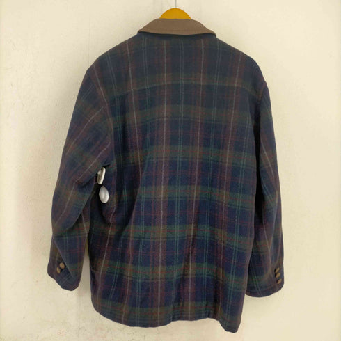 ヘリーハンセン HELLY HANSEN 襟レザー チェック メルトンカバーオール メンズ import:M