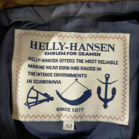 ヘリーハンセン HELLY HANSEN 襟レザー チェック メルトンカバーオール メンズ import:M