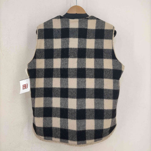 ジョンソンウーレンミルズ Johnson Woolen Mills 内ボア チェックベスト メンズ