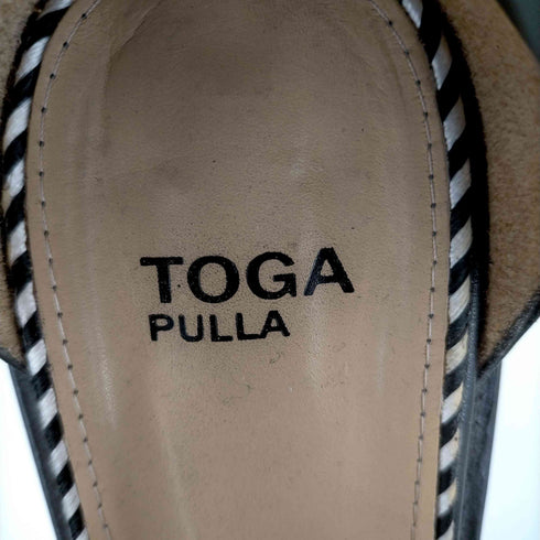 トーガプルラ TOGA PULLA メタルバックル レザーフラットシューズ メンズ JPN:41