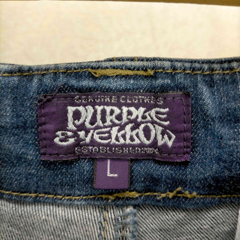 パープルアンドイエロー Purple&Yellow 90S ワイドデニムカーゴパンツ メンズ JPN:L