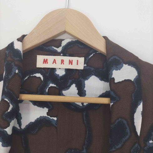 マルニ MARNI 総柄 レーヨンジャケット レディース
