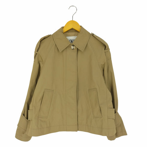 ザラ ZARA ショートトレンチコート ジャケット レディース import:S