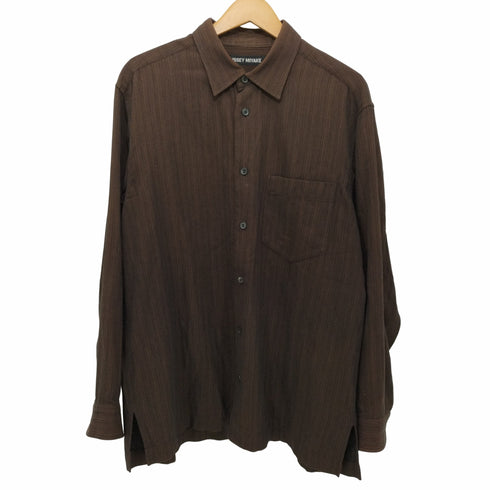 イッセイミヤケ ISSEY MIYAKE 2008AW ステッチストライプ コットンロングスリーブシャツ メンズ JPN:3