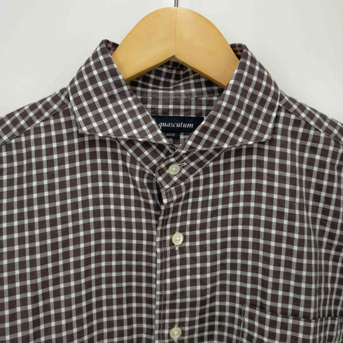 アクアスキュータム AQUASCUTUM ロングスリーブ チェックシャツ メンズ LARGE