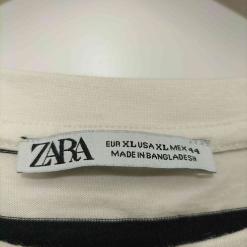 ザラ ZARA ボーダークルーネックカットソー メンズ import:XL