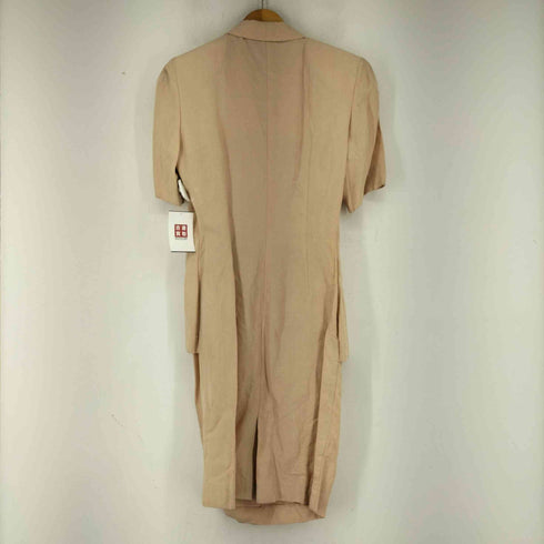LE MANFREDI MADE IN ITALY シルクリネン ダブルブレスト スカートセット S/S テーラードジャケット レディース EUR:42