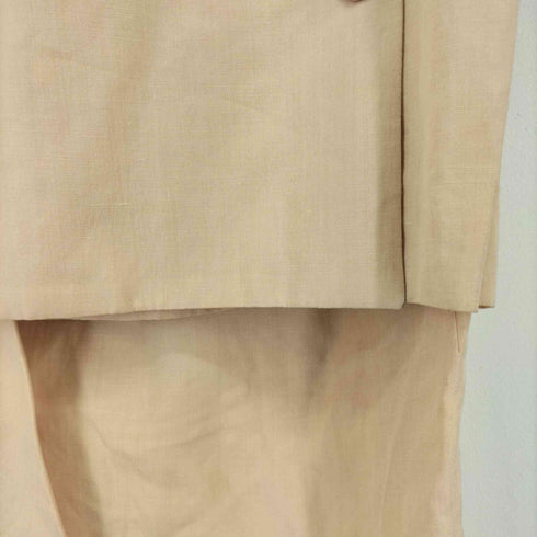 LE MANFREDI MADE IN ITALY シルクリネン ダブルブレスト スカートセット S/S テーラードジャケット レディース EUR:42