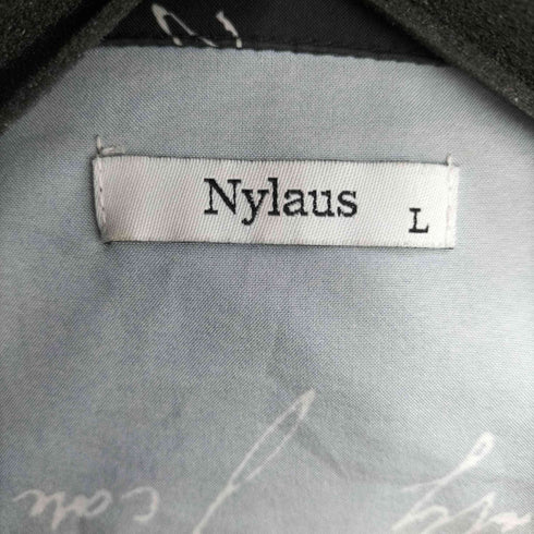 ナイラス NYLAUS 転写プリント オーバーサイズ オープンカラーシャツ メンズ JPN:L