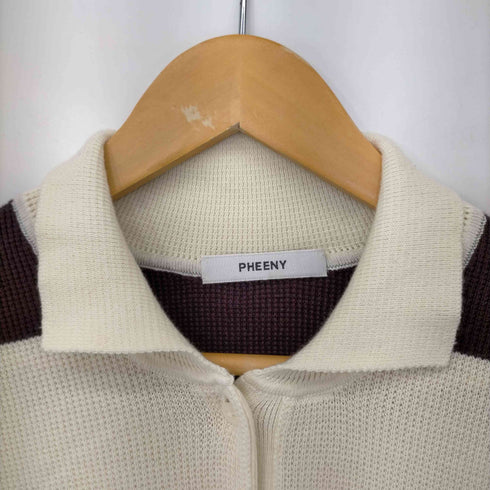 フィーニー PHEENY 23SS COTTON WHOLEGARMENT POLO S/S(IVO×BR レディース FREE