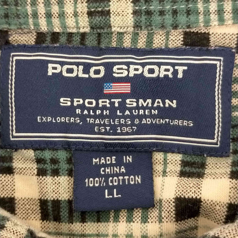 ポロスポーツラルフローレン POLO SPORT RALPH LAUREN SPORTSMAN チェック柄ポロシャツ メンズ LL