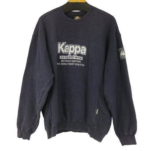 カッパ Kappa 90-00s エルボーパッチ フロントロゴ スウェット メンズ JPN:L
