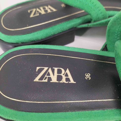 ザラ ZARA スウェード フラット パンプス レディース EUR:36