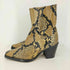 ザラ ZARA snake skin print leather heeled ankle boots スネークスキンプリントレザーヒールアンクルブーツ レディース EUR:36