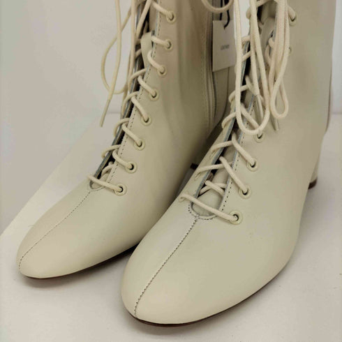 ザラ ZARA レザー アンクル レースアップ ブーツ レディース EUR:36