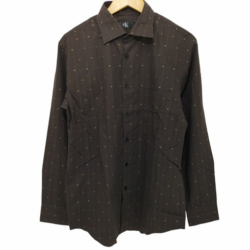 カルバンクライン CALVIN KLEIN 90-2000s 総柄 レギュラーカラーシャツ メンズ import:L