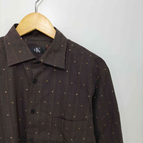 カルバンクライン CALVIN KLEIN 90-2000s 総柄 レギュラーカラーシャツ メンズ import:L