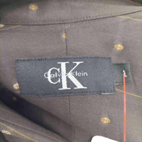 カルバンクライン CALVIN KLEIN 90-2000s 総柄 レギュラーカラーシャツ メンズ import:L