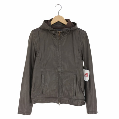 キャシージェーン Cathy Jane ラムレザー フーデッドジップアップジャケット メンズ JPN:1