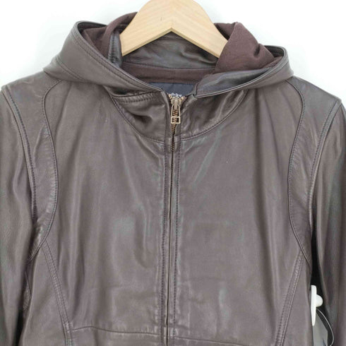 キャシージェーン Cathy Jane ラムレザー フーデッドジップアップジャケット メンズ JPN:1