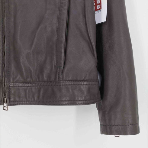 キャシージェーン Cathy Jane ラムレザー フーデッドジップアップジャケット メンズ JPN:1