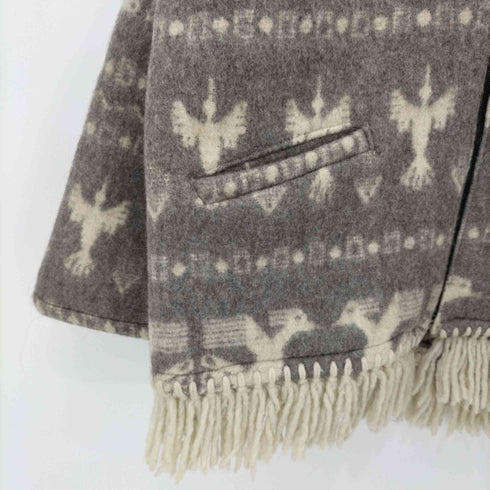 ECUADORIAN COLLECTIONS フォークロア柄 エクアドル製 ハンドメイド ジップアップウールジャケット メンズ import:M