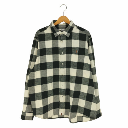 アベイシングエイプ A BATHING APE COLLEGE BLOCK CHECK RELAXED FIT SHIRT カレッジブロックチェックシャツ メンズ JPN:L