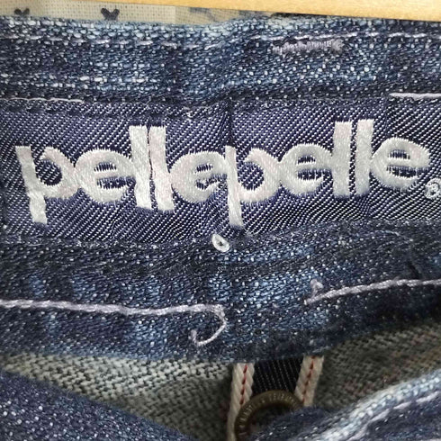 ペレペレ pelle pelle 刺繍 フェード加工 デニムショーツ ショートパンツ メンズ W36