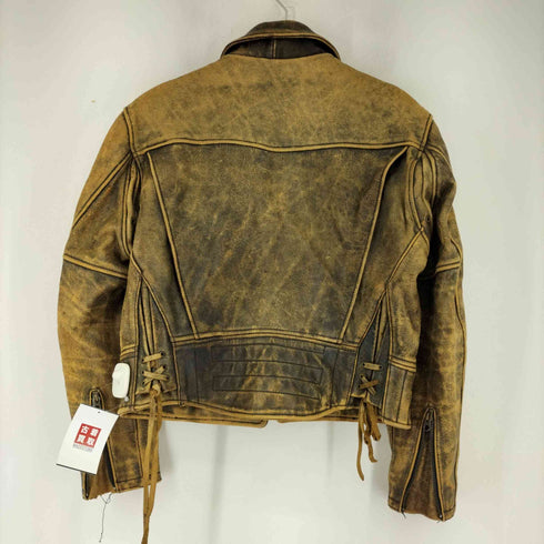 裏地キルティング バックレース レザーブルゾン THREE STAR ZIPPER メンズ JPN:M