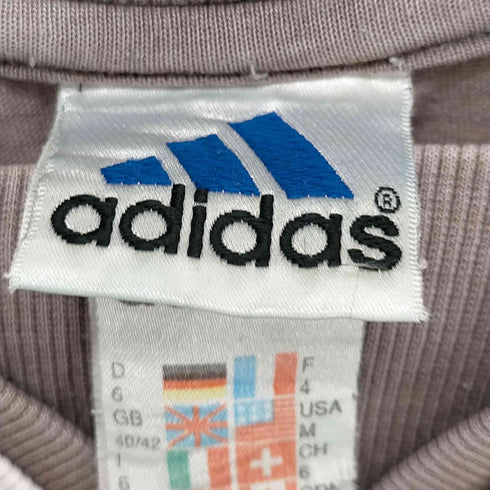 アディダス adidas 90~00S 万国旗タグ パフォーマンスロゴ刺繍VネックフットボールTシャツ メンズ import:M