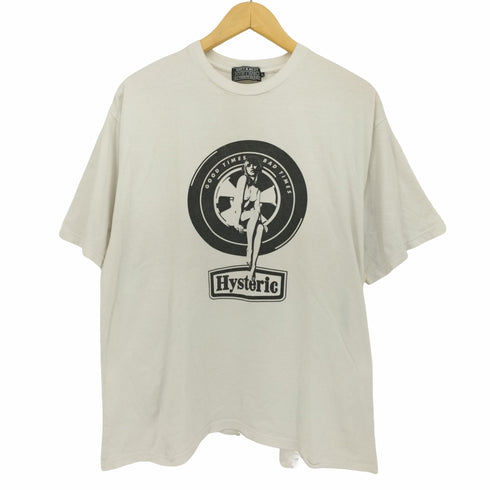 ヒステリックグラマー HYSTERIC GLAMOUR GOOD TIMES BAD TIMES クルーネック コットン Tシャツ メンズ import:XL
