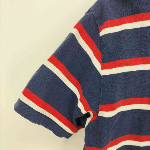 ポロバイラルフローレン Polo by RALPH LAUREN 90S ポニー刺繍 ボーダー S/S ポロシャツ メンズ import:L
