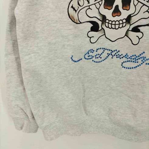 エクストララージ XLARGE CREWNECK SWEAT クルーネック タトゥー スカル プリント ラインストーン スウェット Y2K メンズ JPN:M